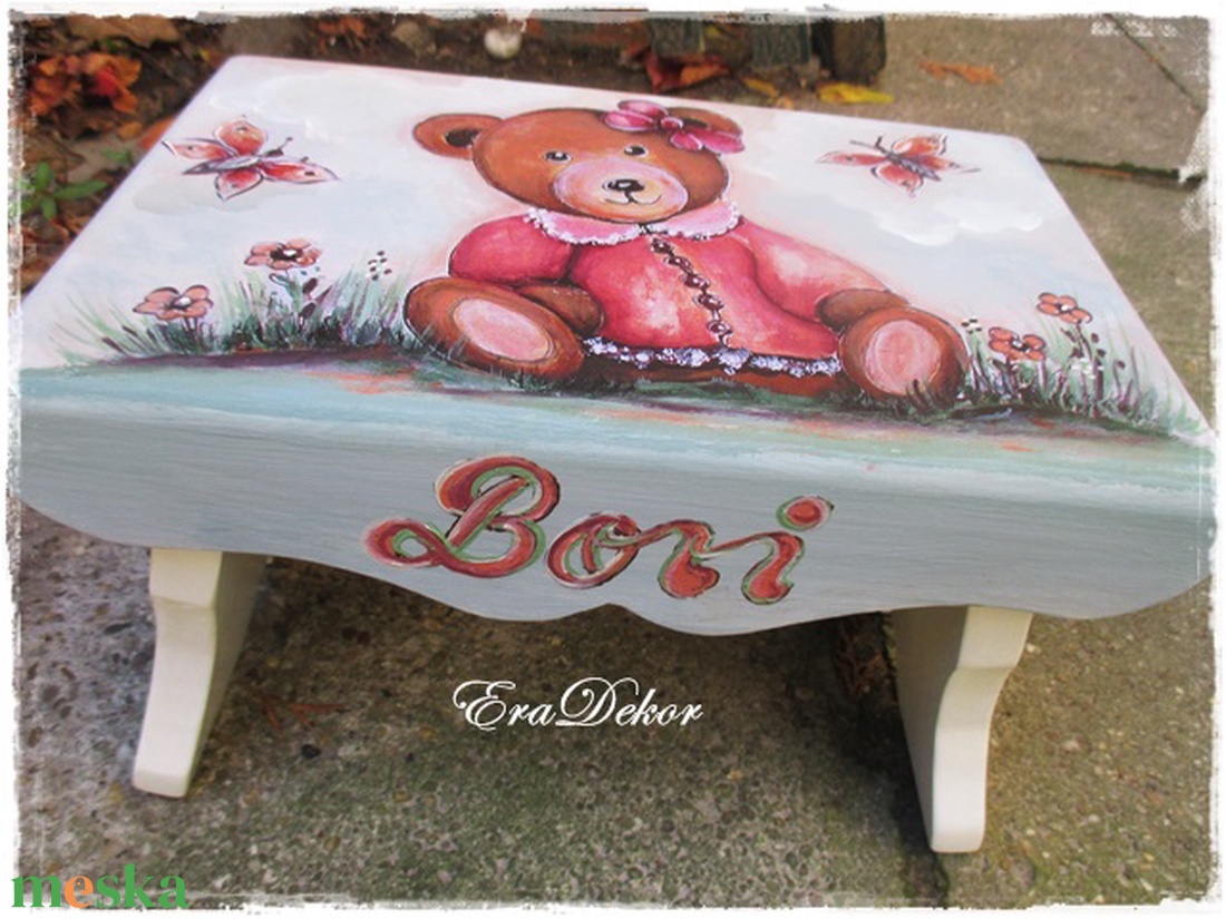 Vidám virágos, mackós mese - otthon & életmód - babaszoba, gyerekszoba - babaszoba, gyerekszoba - Meska.hu