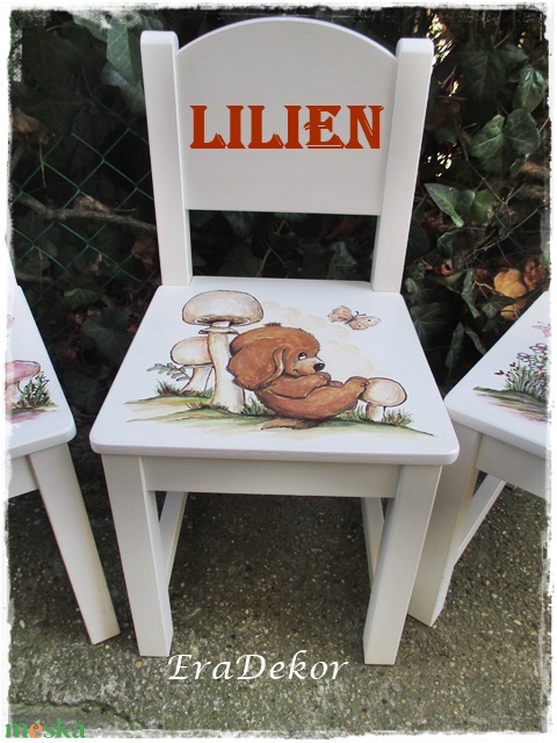 Kutyusos mese a székemen. - játék & sport - keresztelőajándékok - Meska.hu