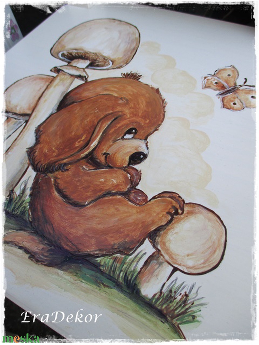 Kutyusos mese a székemen. - játék & sport - keresztelőajándékok - Meska.hu