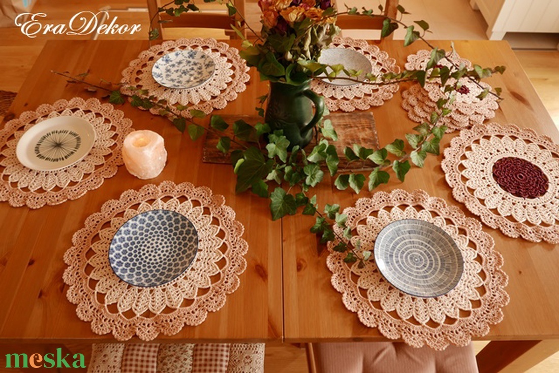 Vintage romantika az asztalon - otthon & lakás - konyhafelszerelés, tálalás - tálalás - tányér- és poháralátét - Meska.hu