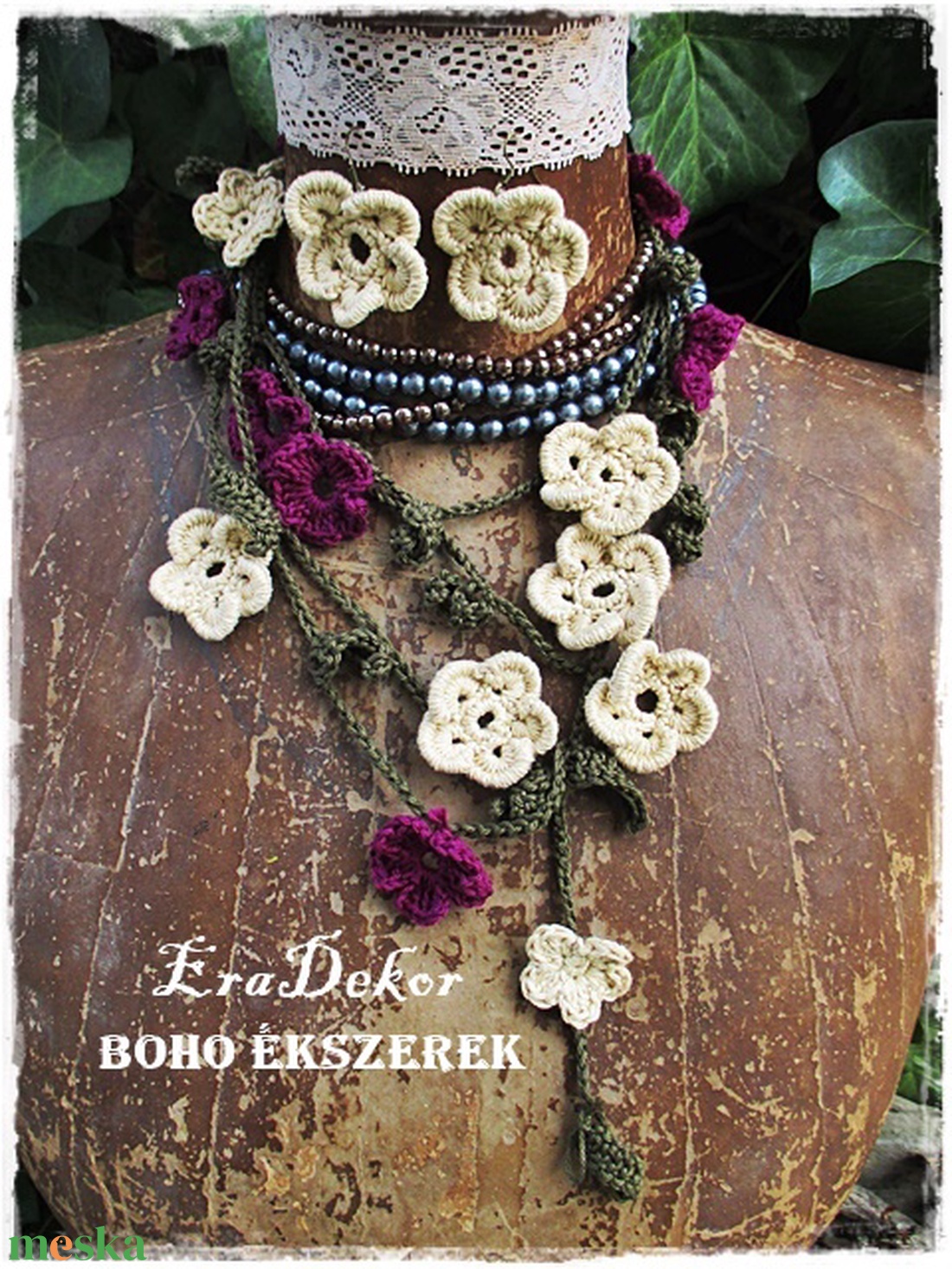 Boho virág mánia - ékszer - nyaklánc - hosszú nyaklánc - Meska.hu Boho virág mánia - ékszer - nyaklánc - hosszú nyaklánc - Meska.hu