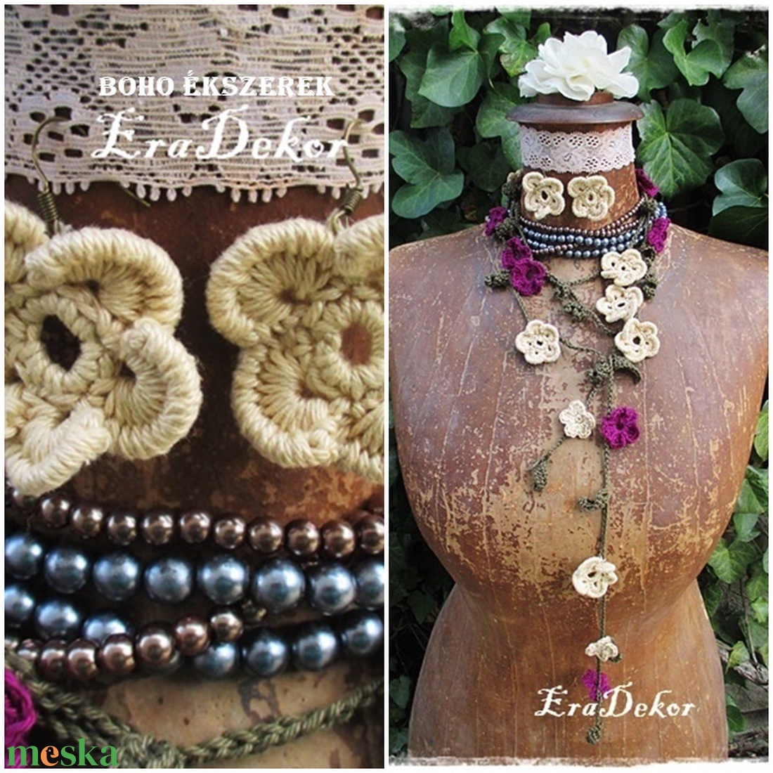 Boho virág mánia - ékszer - nyaklánc - hosszú nyaklánc - Meska.hu Boho virág mánia - ékszer - nyaklánc - hosszú nyaklánc - Meska.hu