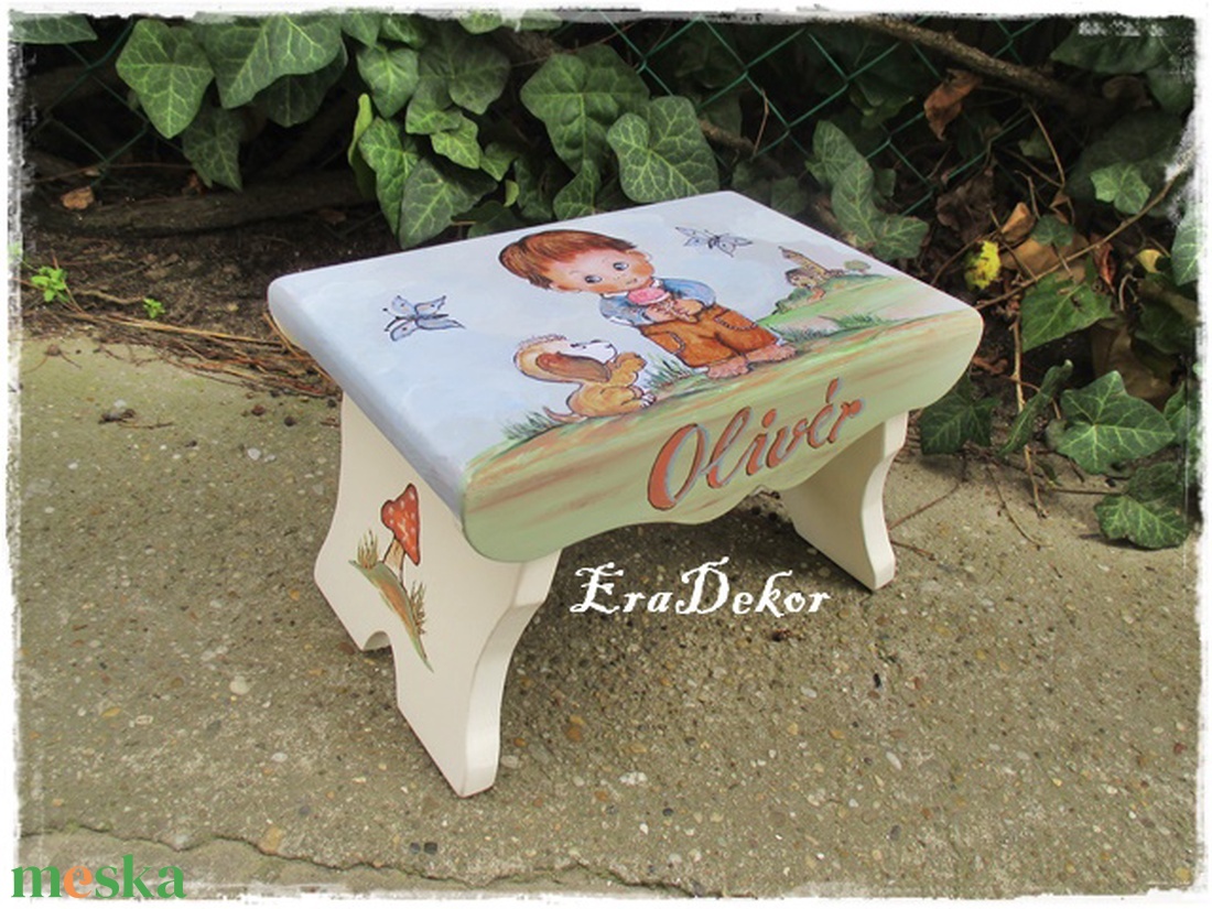 Sámli a nevemmel - otthon & életmód - babaszoba, gyerekszoba - gyerek szék, sámli - Meska.hu