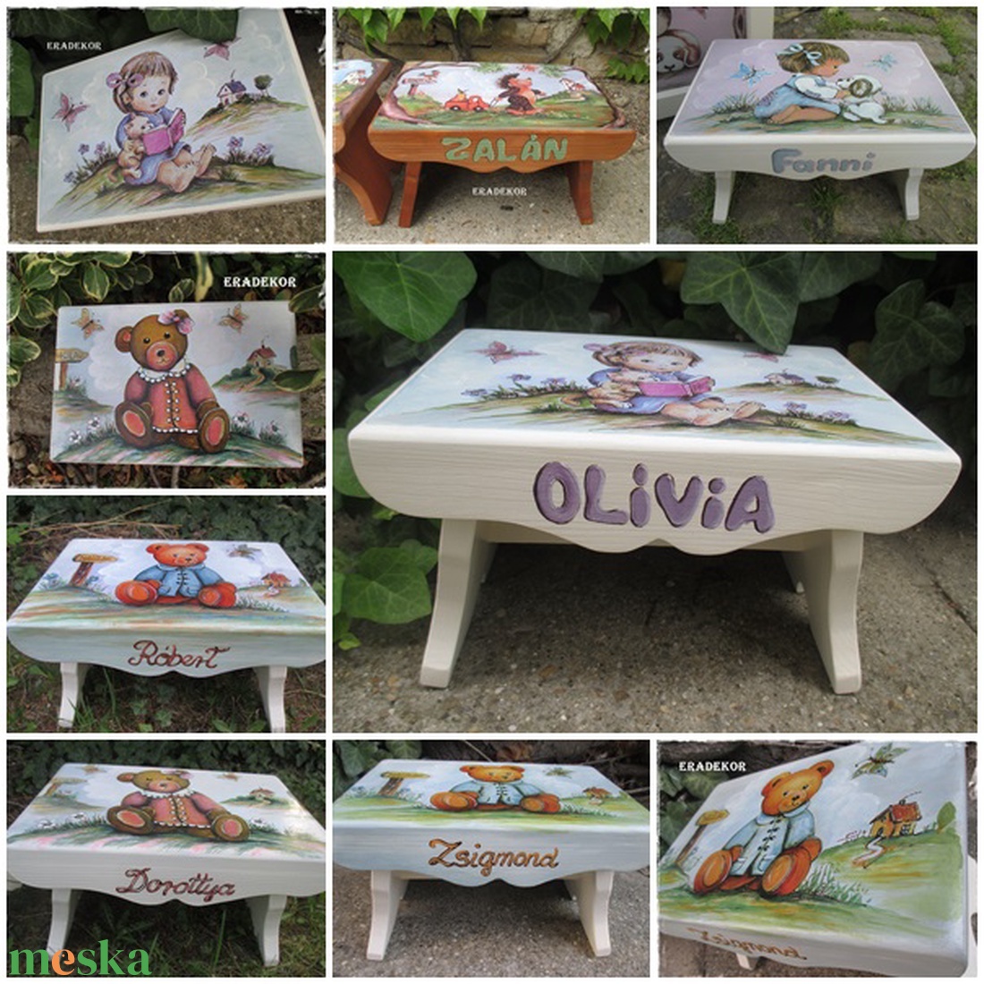 Sámli a nevemmel - otthon & életmód - babaszoba, gyerekszoba - gyerek szék, sámli - Meska.hu