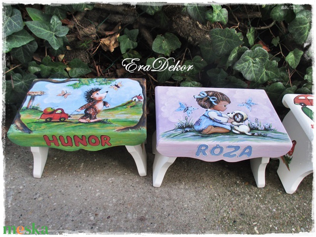 Sámli a nevemmel - otthon & életmód - babaszoba, gyerekszoba - gyerek szék, sámli - Meska.hu