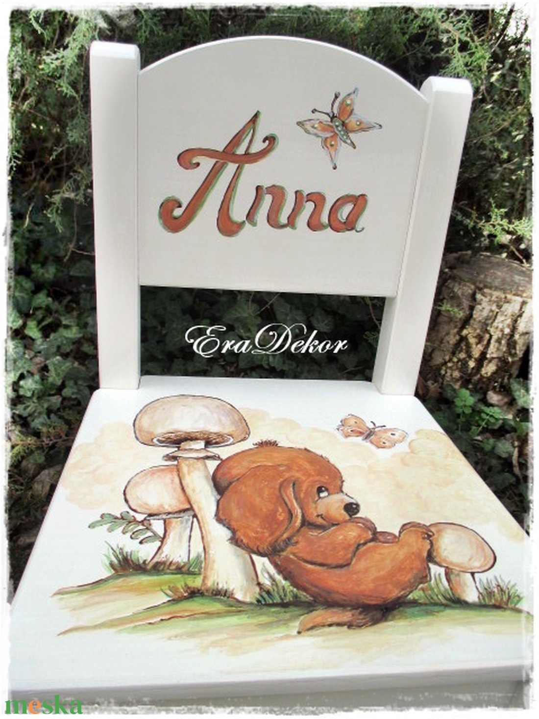 Kutyusos mese a székemen. - otthon & életmód - babaszoba, gyerekszoba - babaszoba, gyerekszoba - Meska.hu