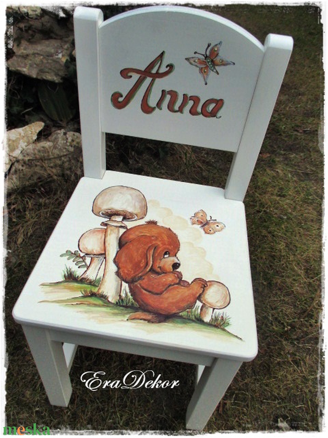 Kutyusos mese a székemen. - otthon & életmód - babaszoba, gyerekszoba - babaszoba, gyerekszoba - Meska.hu