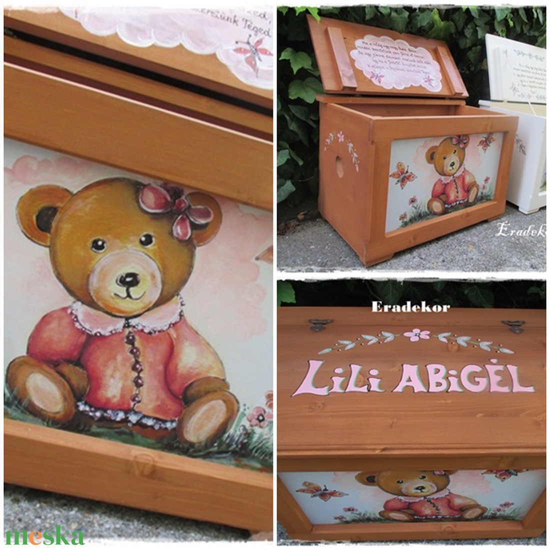 Az én macis ládám - otthon & életmód - babaszoba, gyerekszoba - játéktároló - Meska.hu