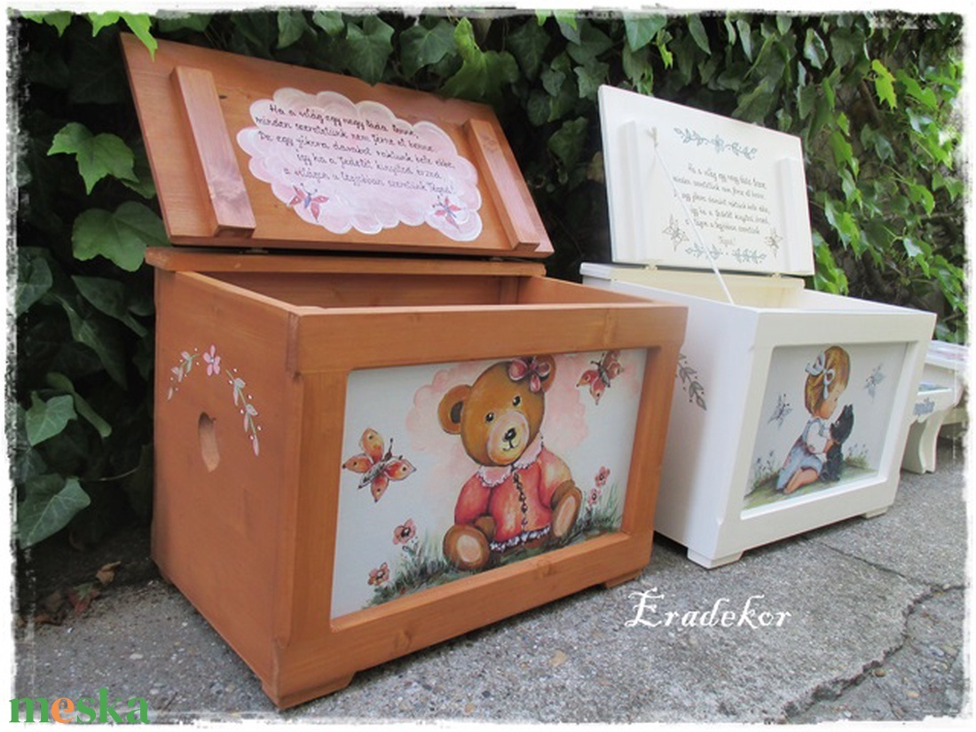 Az én macis ládám - otthon & életmód - babaszoba, gyerekszoba - játéktároló - Meska.hu