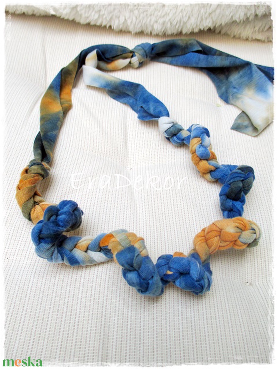 Batikolt, kékes türkiz nyakláncok - ékszer - nyaklánc - medálos nyaklánc - Meska.hu