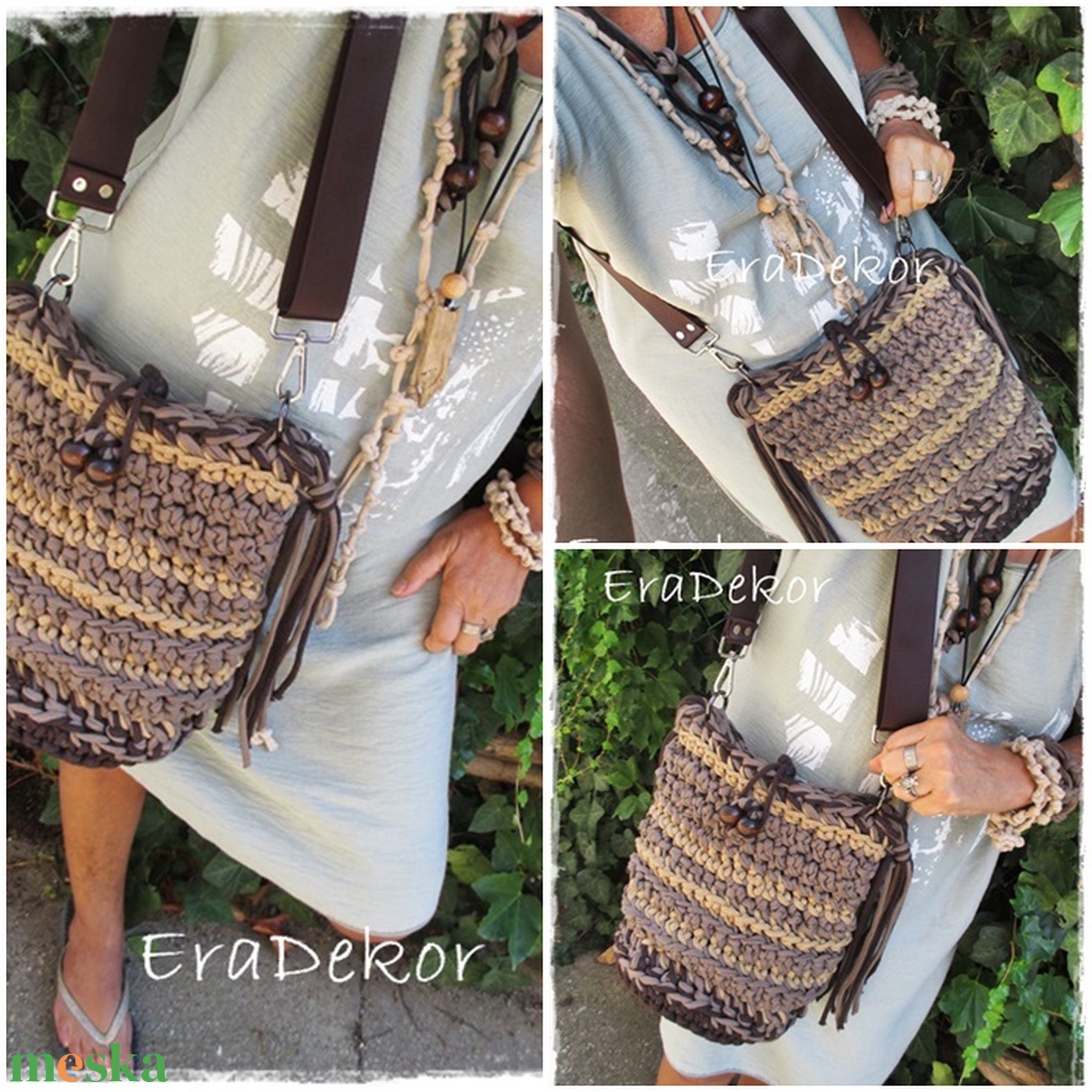 Rusztikus,  bohém táska - táska & tok - kézitáska & válltáska - tarisznya - Meska.hu