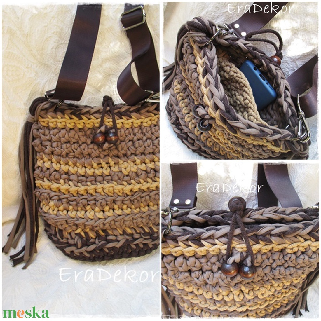 Rusztikus,  bohém táska - táska & tok - kézitáska & válltáska - tarisznya - Meska.hu
