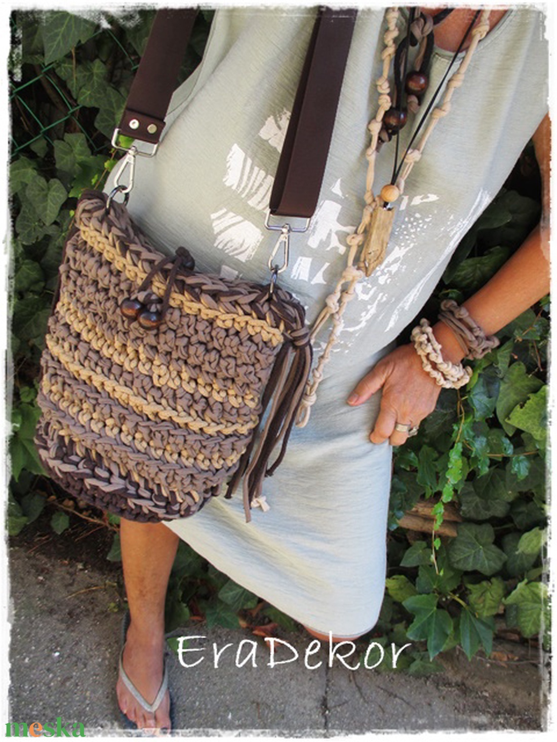 Rusztikus,  bohém táska - táska & tok - kézitáska & válltáska - tarisznya - Meska.hu