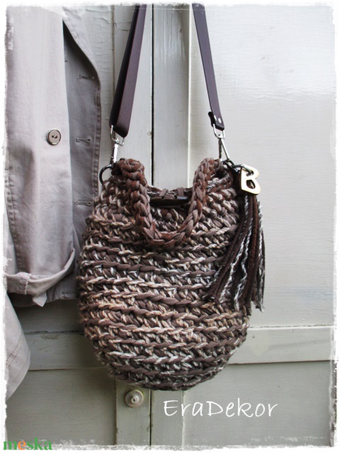 Monogramos puha táska - táska & tok - kézitáska & válltáska - kézitáska - Meska.hu