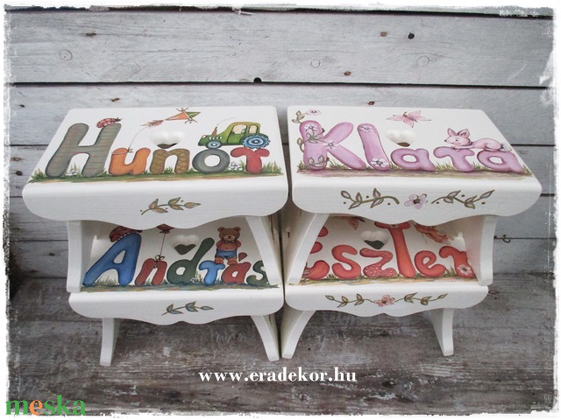 Lila nyuszis mese, ajándék keresztelőre - otthon & életmód - babaszoba, gyerekszoba - gyerek szék, sámli - Meska.hu