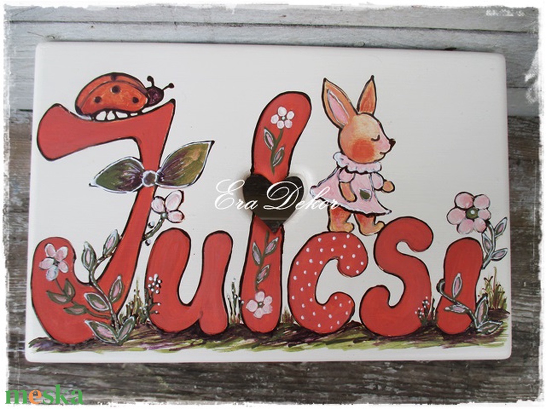 Nyuszis sámli,  kislányoknak  - játék & sport - keresztelőajándékok - Meska.hu