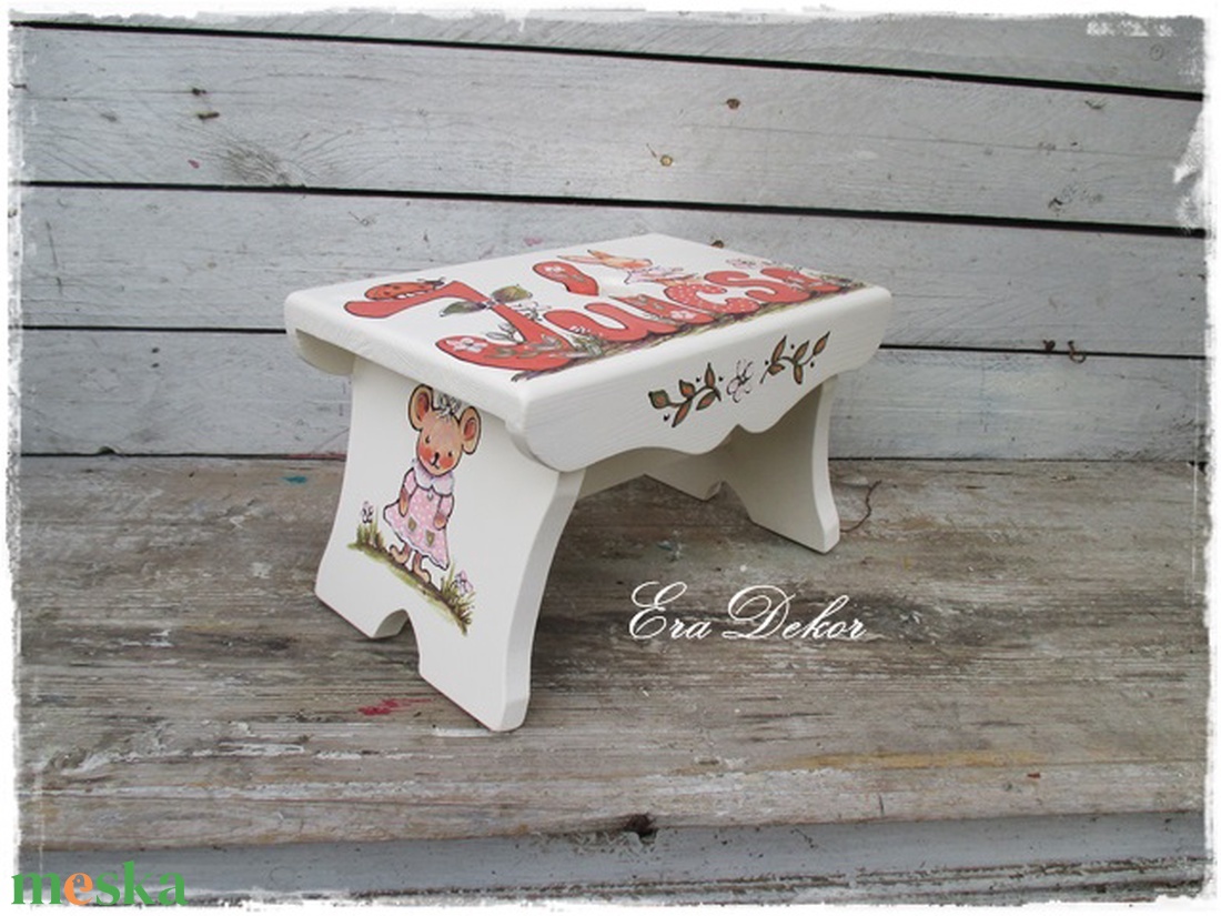 Nyuszis sámli,  kislányoknak  - játék & sport - keresztelőajándékok - Meska.hu