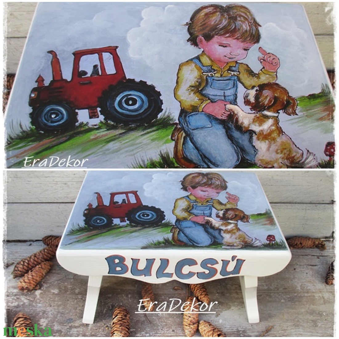 Névre szóló mesés sámli fiúnak keresztelőre ajándék - játék & sport - Meska.hu