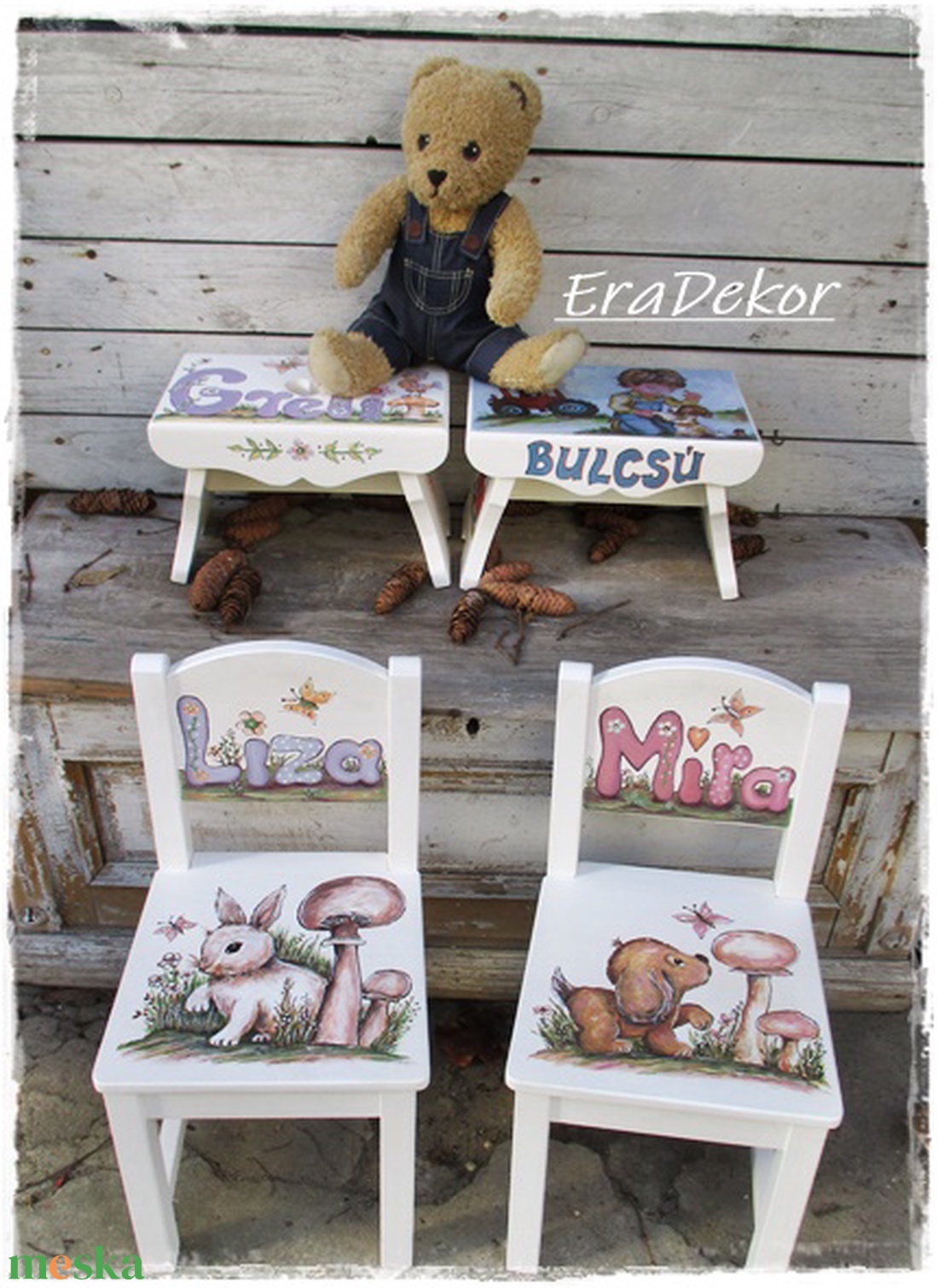 Névre szóló mesés sámli fiúnak keresztelőre ajándék - játék & sport - Meska.hu