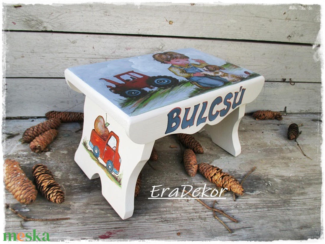 Névre szóló mesés sámli fiúnak keresztelőre ajándék - játék & sport - Meska.hu