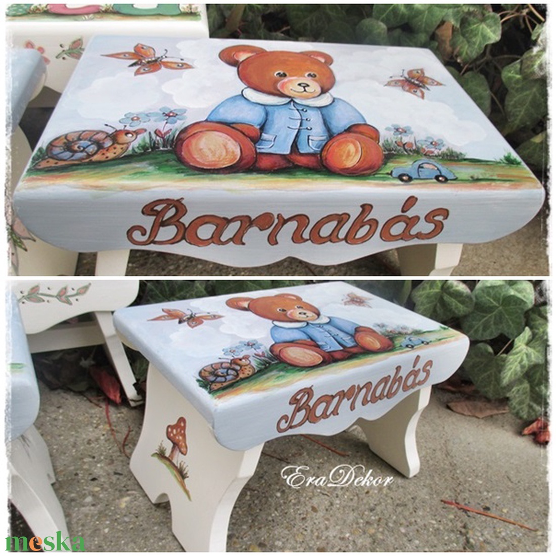 Kisfiúnak ajándék keresztelőre születésnapra mesés sámli névreszóló - játék & sport - keresztelőajándékok - Meska.hu