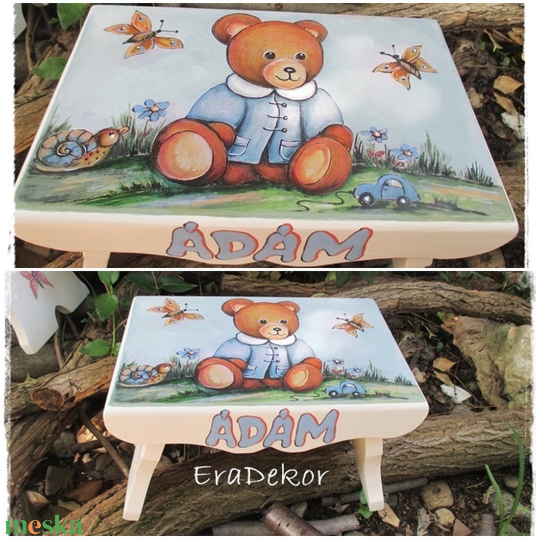 Kisfiúnak ajándék keresztelőre születésnapra mesés sámli névreszóló - játék & sport - keresztelőajándékok - Meska.hu