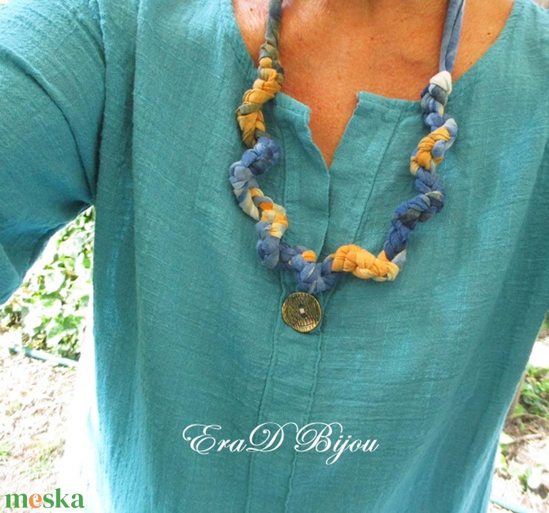 Csavart nyaklánc színes - ékszer - nyaklánc - medálos nyaklánc - Meska.hu