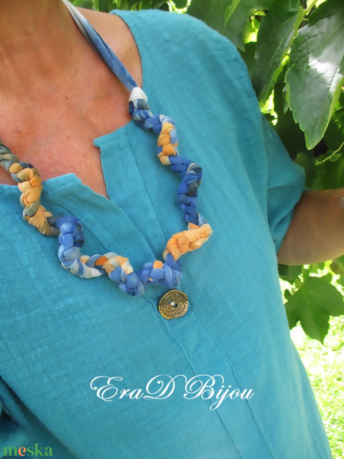 Csavart nyaklánc színes - ékszer - nyaklánc - medálos nyaklánc - Meska.hu