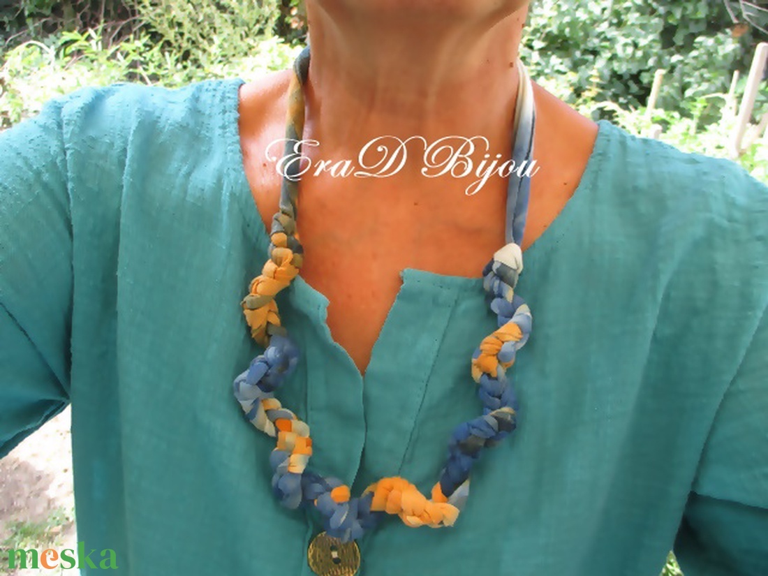 Csavart nyaklánc színes - ékszer - nyaklánc - medálos nyaklánc - Meska.hu