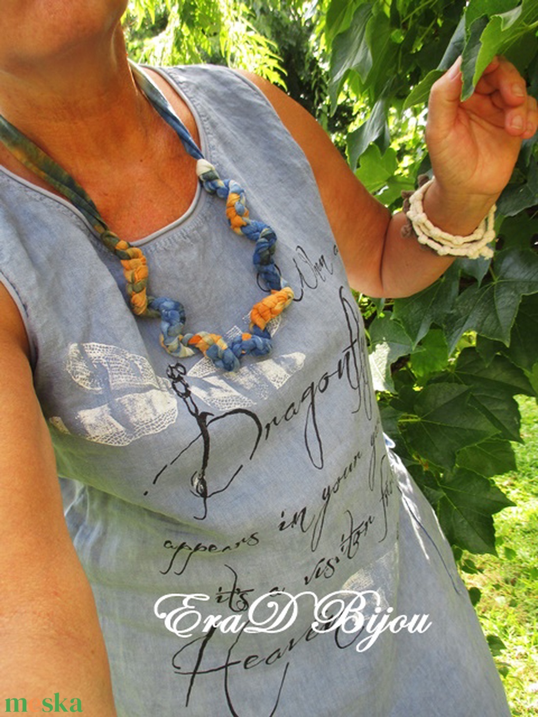 Csavart nyaklánc színes - ékszer - nyaklánc - medálos nyaklánc - Meska.hu