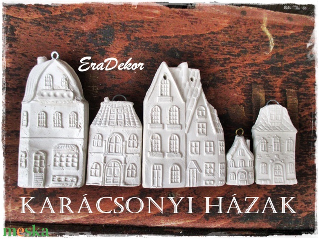 Vintage fehér karácsonyi házak 5db - karácsony - karácsonyi lakásdekoráció - karácsonyfadíszek - Meska.hu Vintage fehér karácsonyi házak 5db - karácsony - karácsonyi lakásdekoráció - karácsonyfadíszek - Meska.hu
