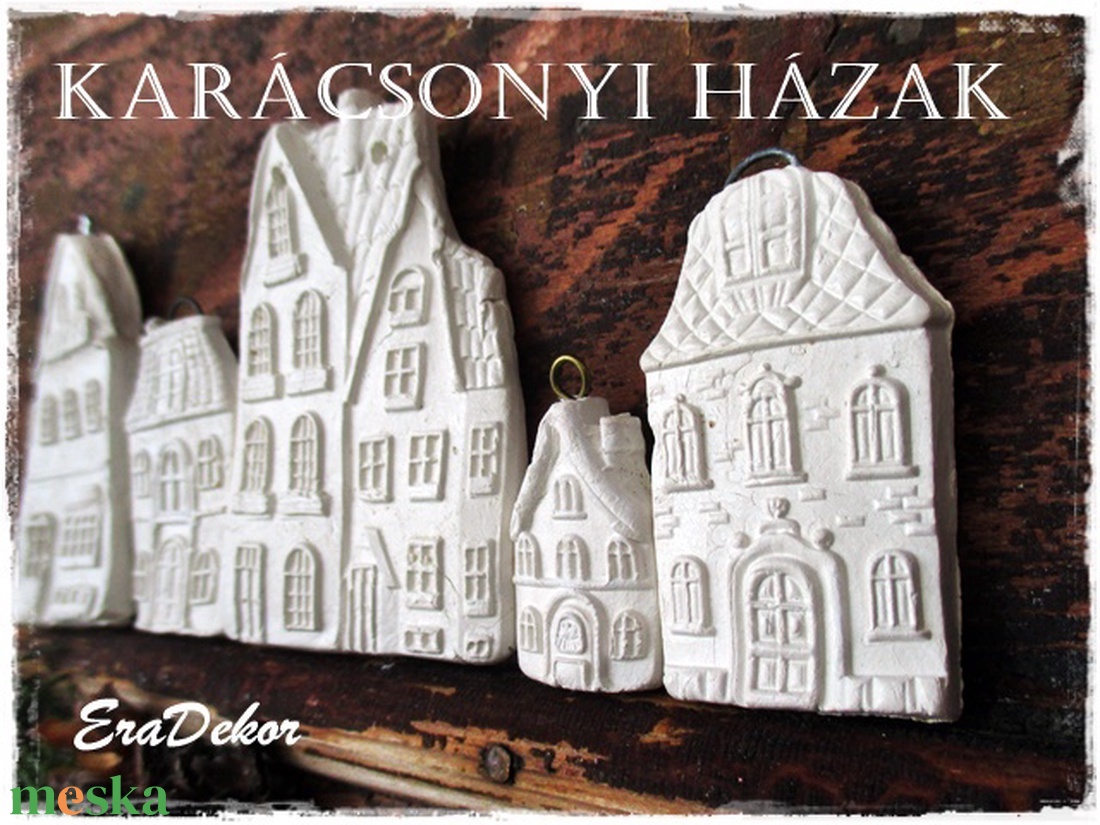 Vintage fehér karácsonyi házak 5db - karácsony - karácsonyi lakásdekoráció - karácsonyfadíszek - Meska.hu Vintage fehér karácsonyi házak 5db - karácsony - karácsonyi lakásdekoráció - karácsonyfadíszek - Meska.hu