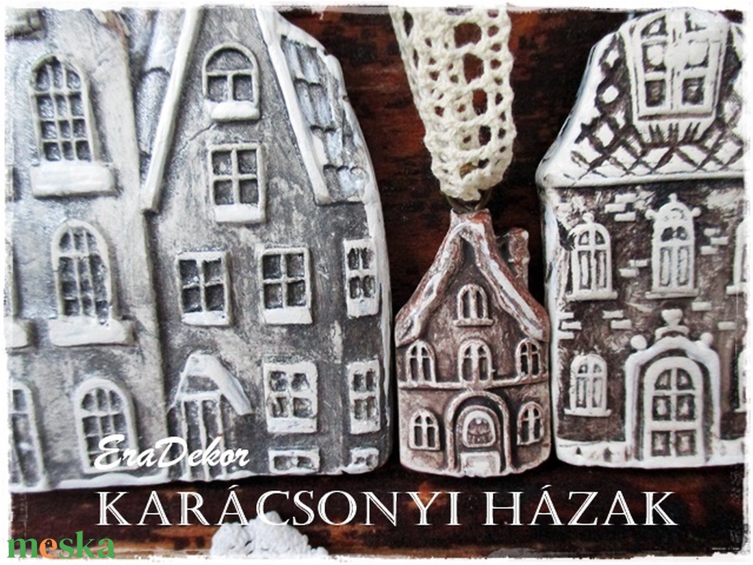 Vintage karácsonyi házak 3db - karácsony - karácsonyi lakásdekoráció - karácsonyfadíszek - Meska.hu Vintage karácsonyi házak 3db - karácsony - karácsonyi lakásdekoráció - karácsonyfadíszek - Meska.hu