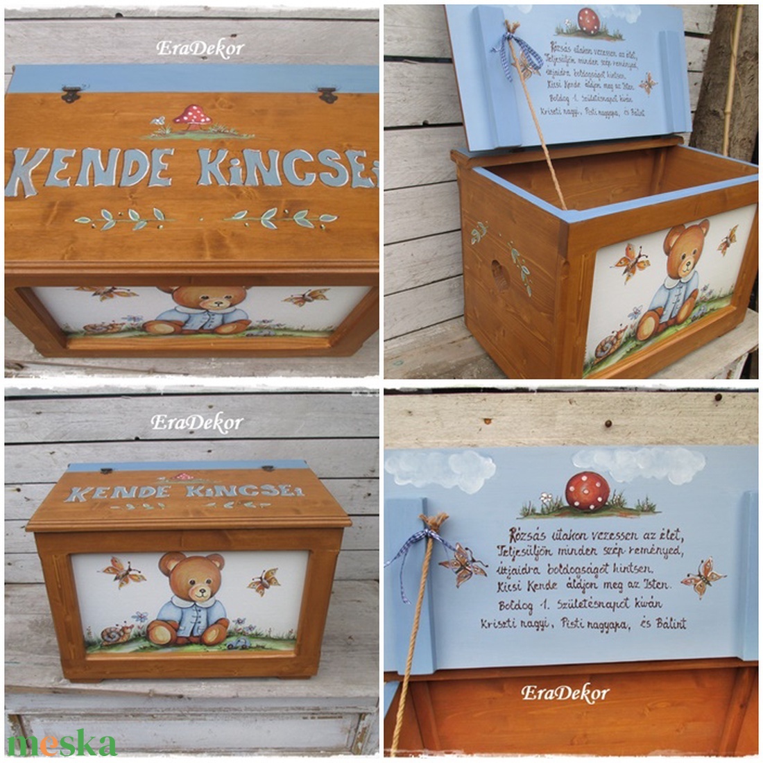 Macis játéktároló ládák kisfiúknak - otthon & életmód - babaszoba, gyerekszoba - játéktároló - Meska.hu