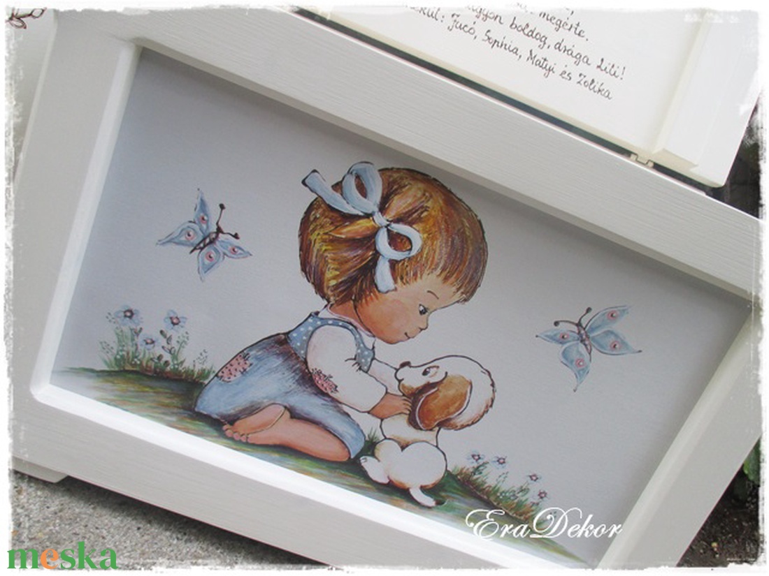 Az én kutyusom, játéktároló kincsesláda kislányoknak - játék & sport - babalátogató ajándékcsomag - Meska.hu