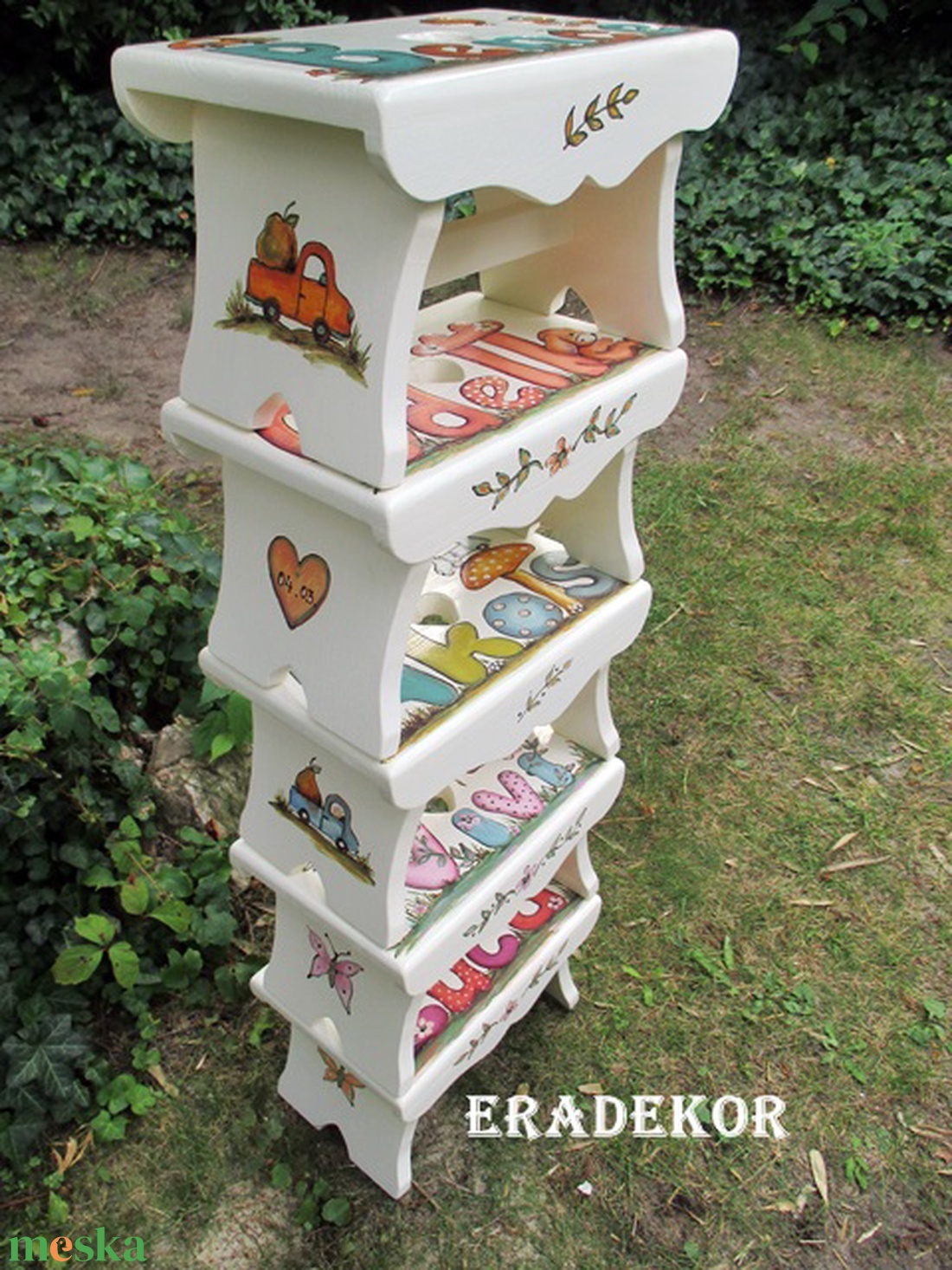 Első sámlim a nevemmel kislányoknak - játék & sport - babalátogató ajándékcsomag - Meska.hu  Első sámlim a nevemmel kislányoknak - játék & sport - babalátogató ajándékcsomag - Meska.hu