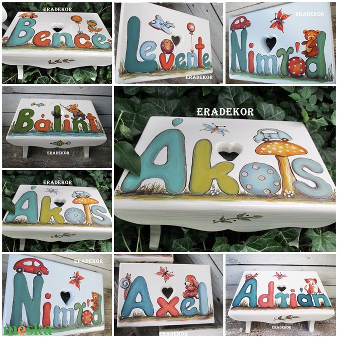  Autós sámli a neveddel,  kisfiúknak  karácsonyra - otthon & életmód - babaszoba, gyerekszoba - gyerek szék, sámli - Meska.hu