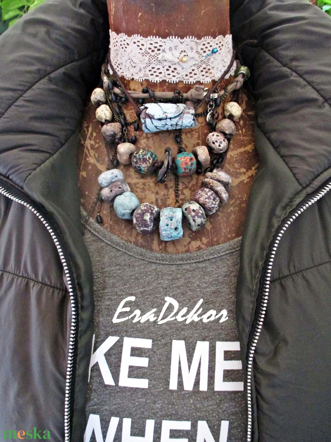 2db Bohém romantika nyaklánc türkiz, szürke - ékszer - nyaklánc - hosszú nyaklánc - Meska.hu 2db Bohém romantika nyaklánc türkiz, szürke - ékszer - nyaklánc - hosszú nyaklánc - Meska.hu