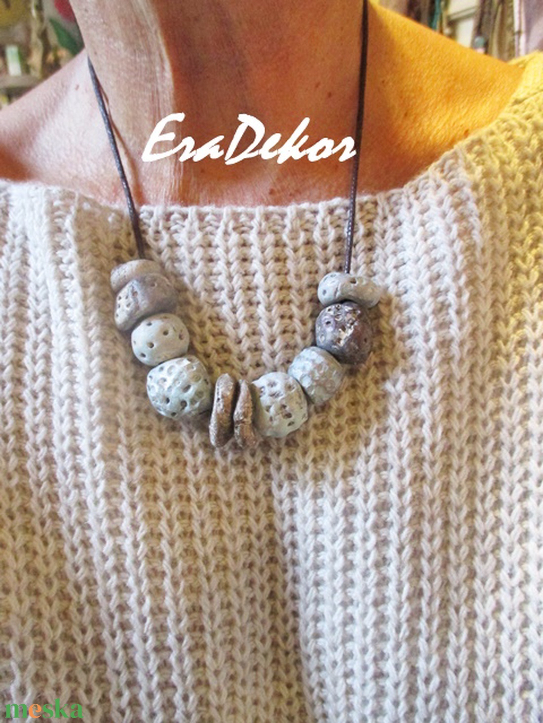 Rusztikus bohém fantázia  - ékszer - nyaklánc - medálos nyaklánc - Meska.hu