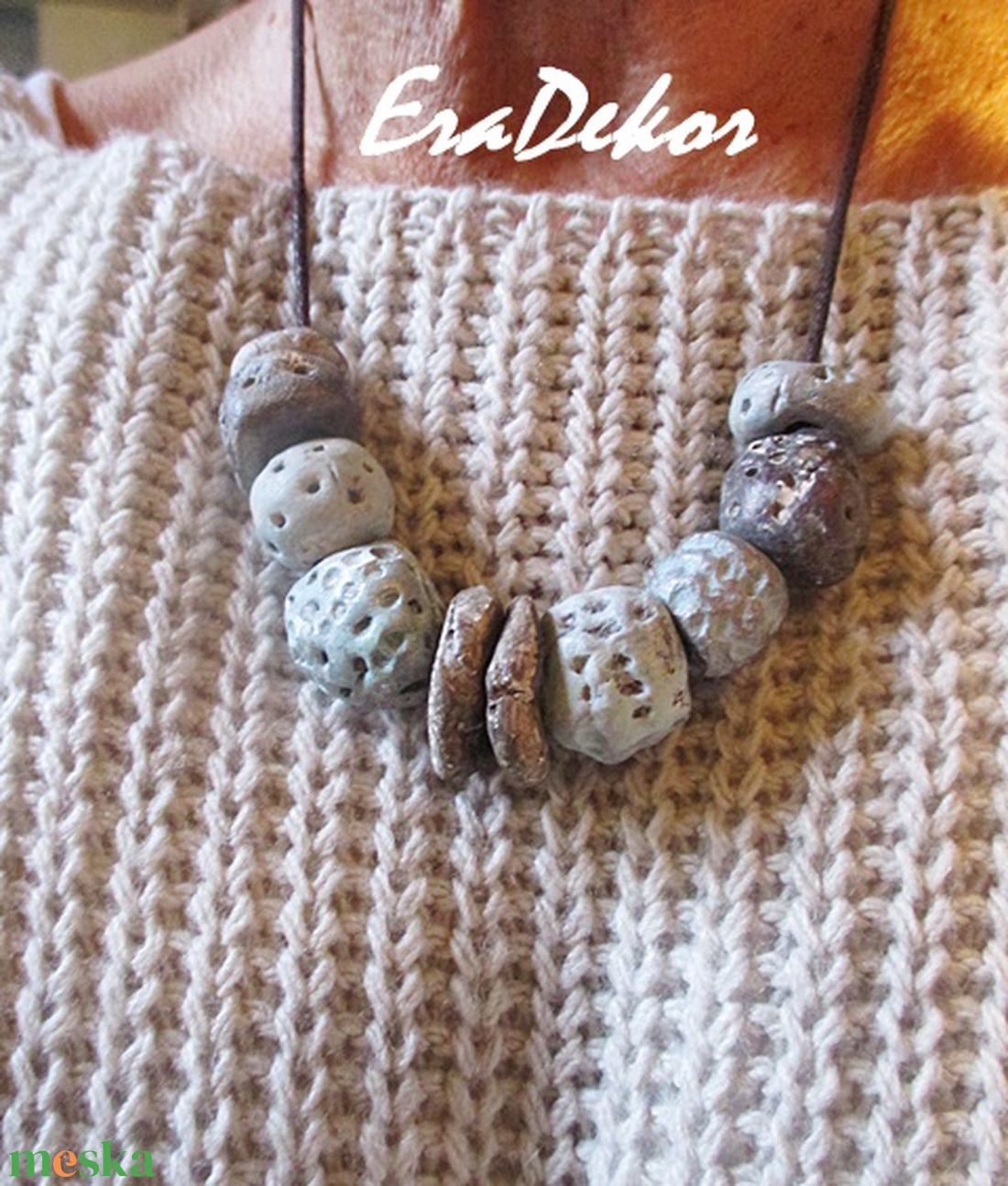 Rusztikus bohém fantázia  - ékszer - nyaklánc - medálos nyaklánc - Meska.hu