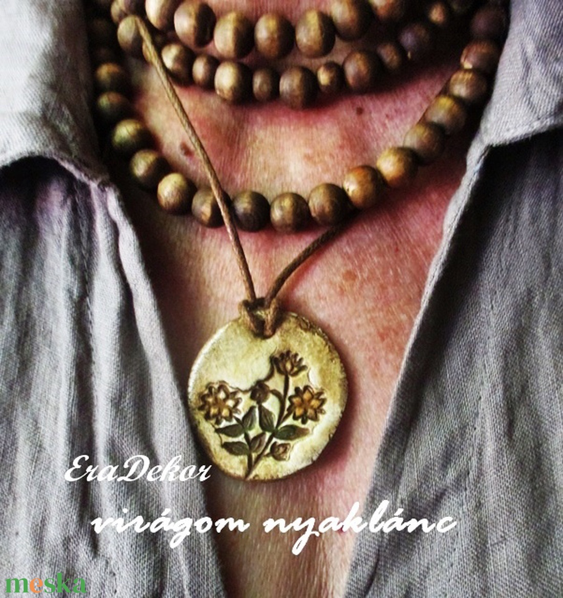 2db virágom nyaklánc  - ékszer - nyaklánc - medálos nyaklánc - Meska.hu