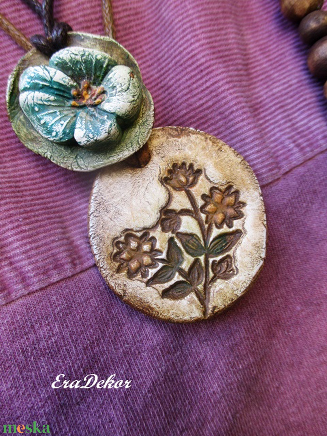 2db virágom nyaklánc  - ékszer - nyaklánc - medálos nyaklánc - Meska.hu