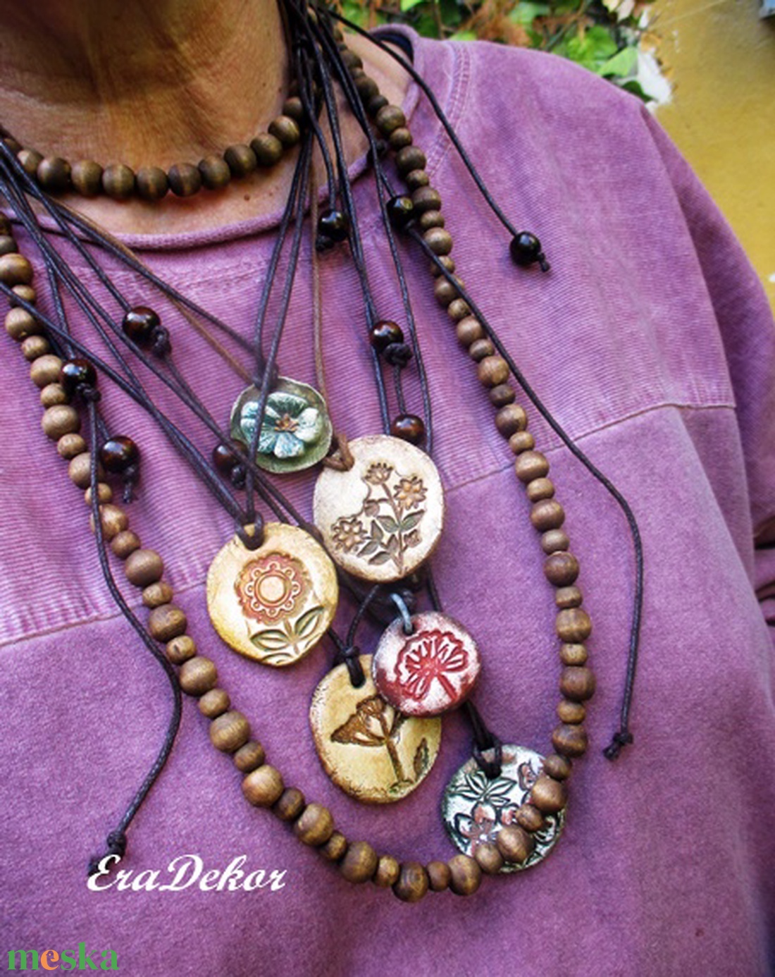 Napvirág nyaklánc  - ékszer - nyaklánc - medálos nyaklánc - Meska.hu