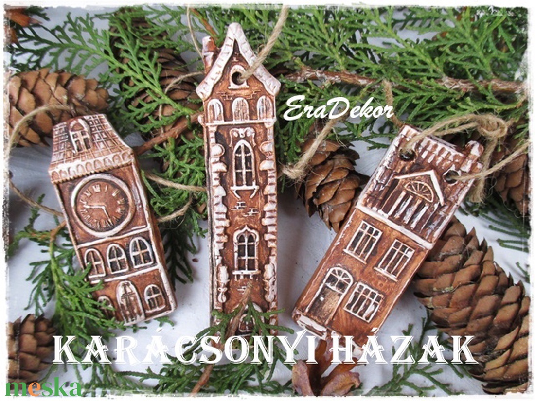 Vintage  karácsonyi torony 1db karácsonyfadísz - karácsony - karácsonyi lakásdekoráció - karácsonyfadíszek - Meska.hu