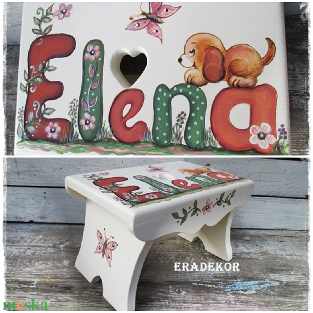  Kutyás  sámli a nevemmel - játék & sport - babalátogató ajándékcsomag - Meska.hu