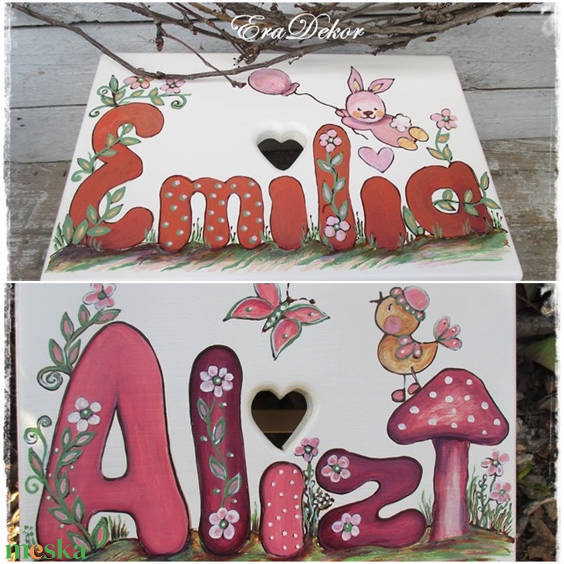 Névre szóló sámli kislányoknak keresztelőre - játék & sport - babalátogató ajándékcsomag - Meska.hu