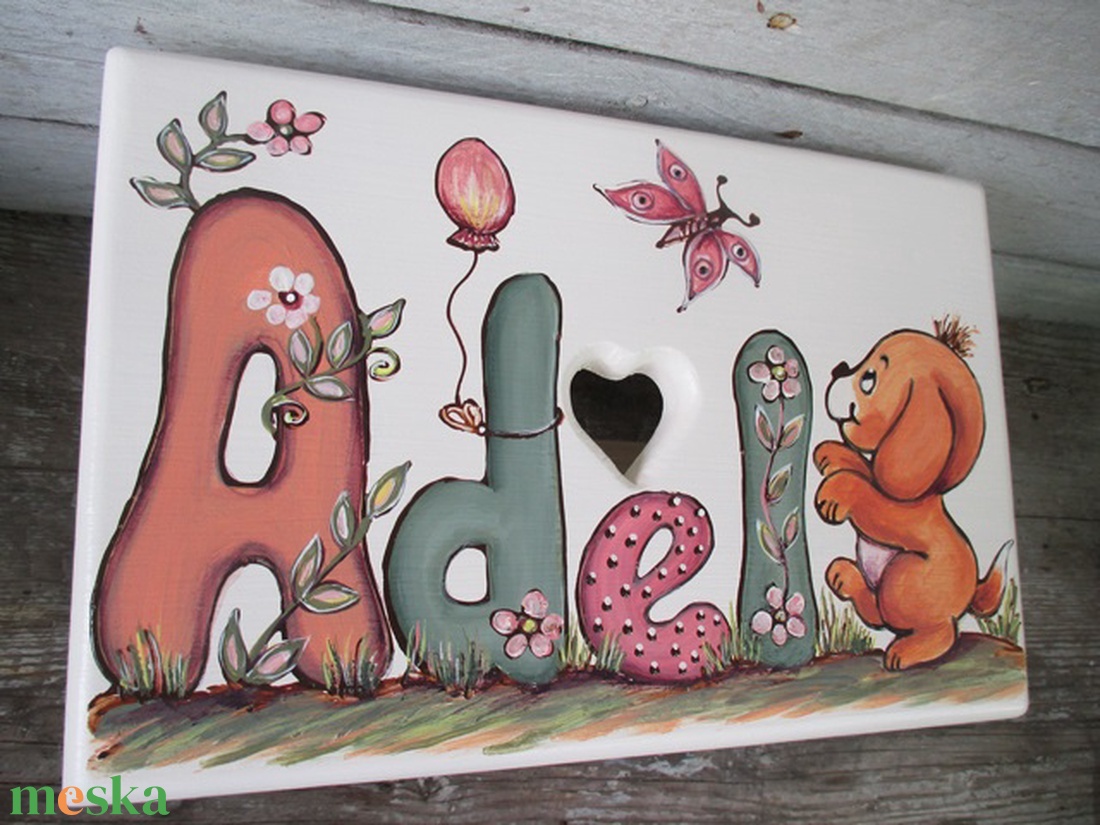 Névre szóló sámli kislányoknak keresztelőre - játék & sport - babalátogató ajándékcsomag - Meska.hu