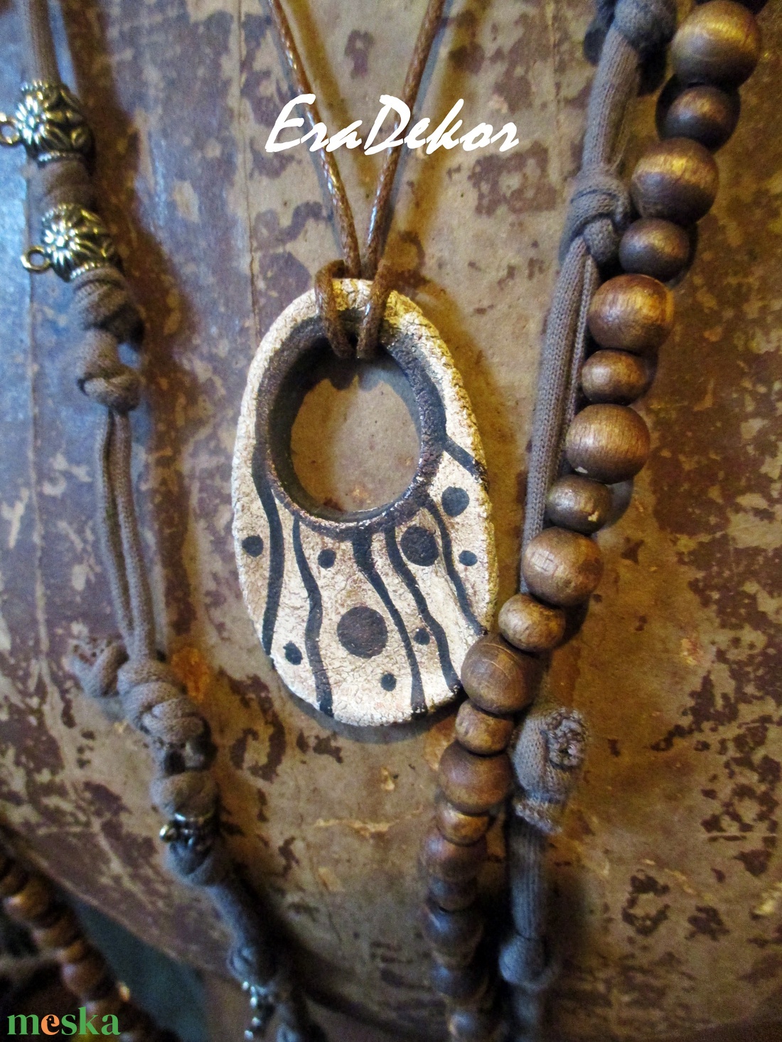 Egyedi rusztikus nyaklánc - ékszer - nyaklánc - medálos nyaklánc - Meska.hu