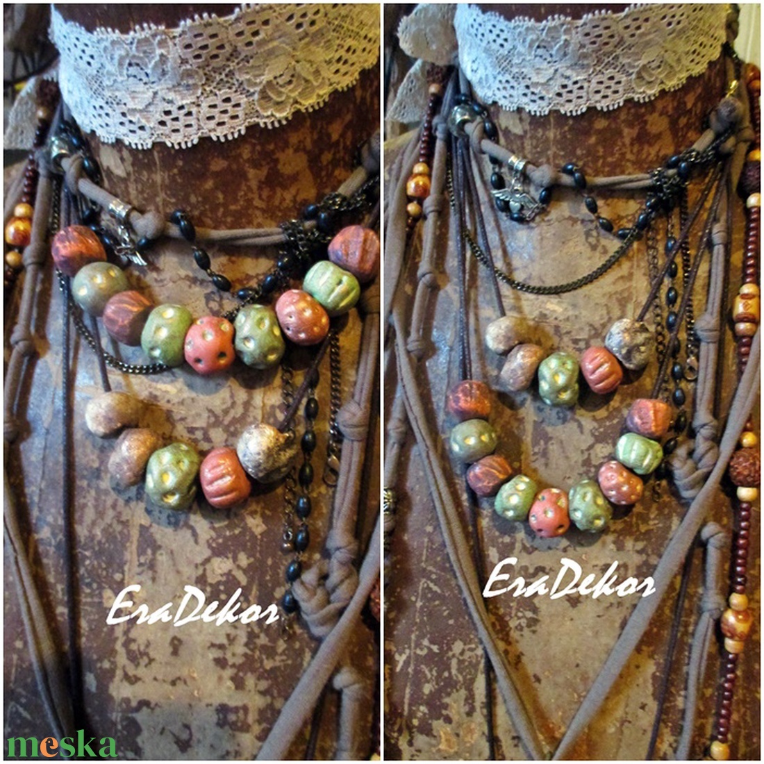 A pöttyös az igazi 2db - ékszer - nyaklánc - hosszú nyaklánc - Meska.hu