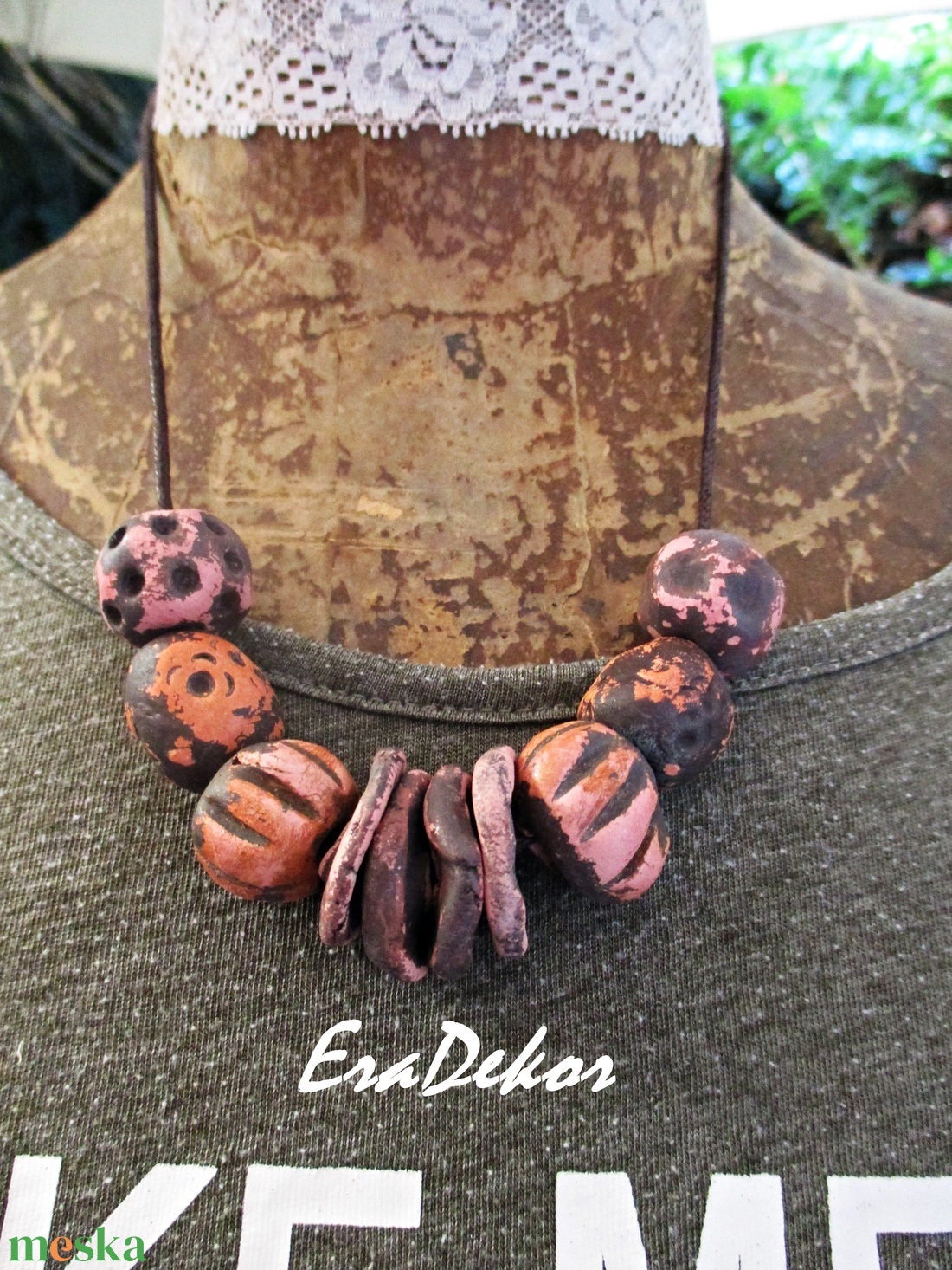 Rusztikus barna árnyalatok 1db - ékszer - nyaklánc - hosszú nyaklánc - Meska.hu